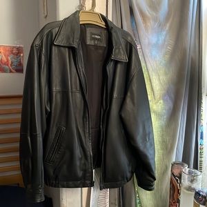 Vintage 90’s Black Outbrook Leather Jacket Used